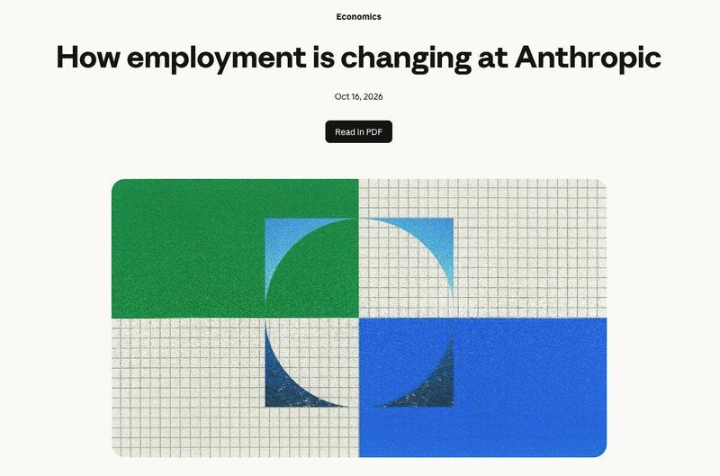 Anthropic just published research on how AI is changing work and hiring inside our own walls. It's worth ten minutes of your time. A few findings that stood out to me: 1. Anthropic just published research on how AI is changing work and hiring inside our own walls. It's worth ten minutes of your time. A few findings that stood out to me: 1.