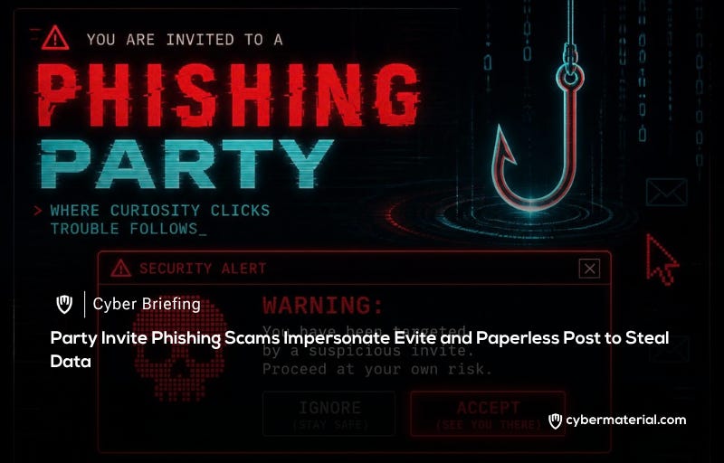 Party Invite Phishing Scams Aim at Users Party Invite Phishing Scams Aim at Users