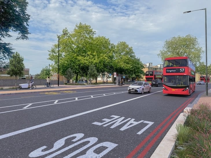 Major road through Streatham