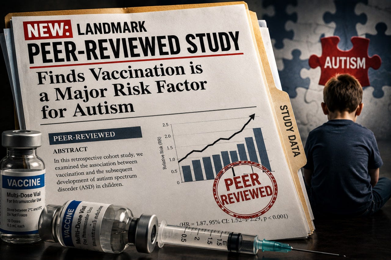 NEW: Landmark Peer-Reviewed Study Finds Vaccination is a Major Risk Factor for Autism