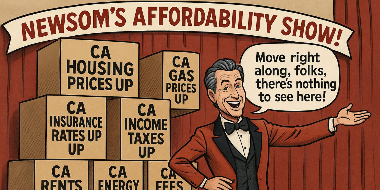 California’s Affordability Crisis: Gavin Newsom’s “Gift” to the State Could Soon Be His Gift to the Nation 
