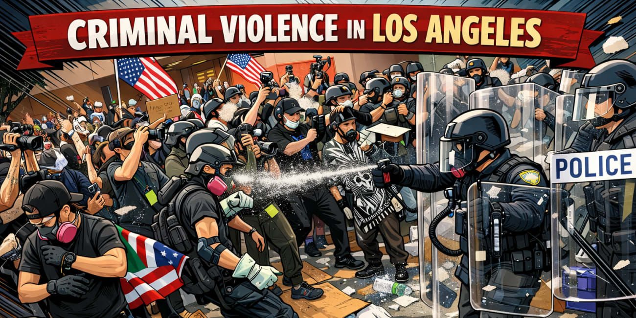 Violent Protests In Los Angeles Are No Longer Free Speech - These Are Criminal Acts -- My Latest in the California Post
