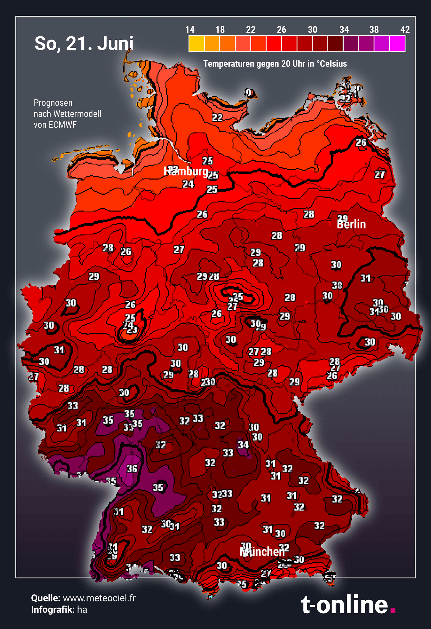 Hitzewelle rollt über Deutschland: Wetterkarten zeigen die Hitze-Hotspots