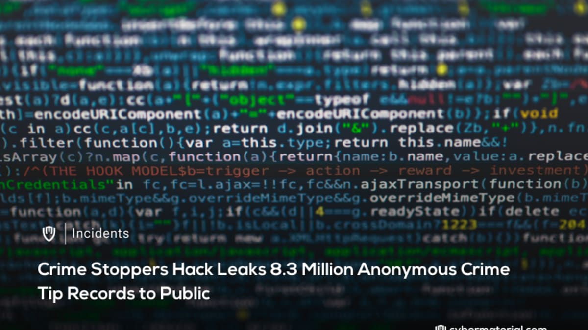 Crime Stoppers Breach Exposes 8.3 Million Tips