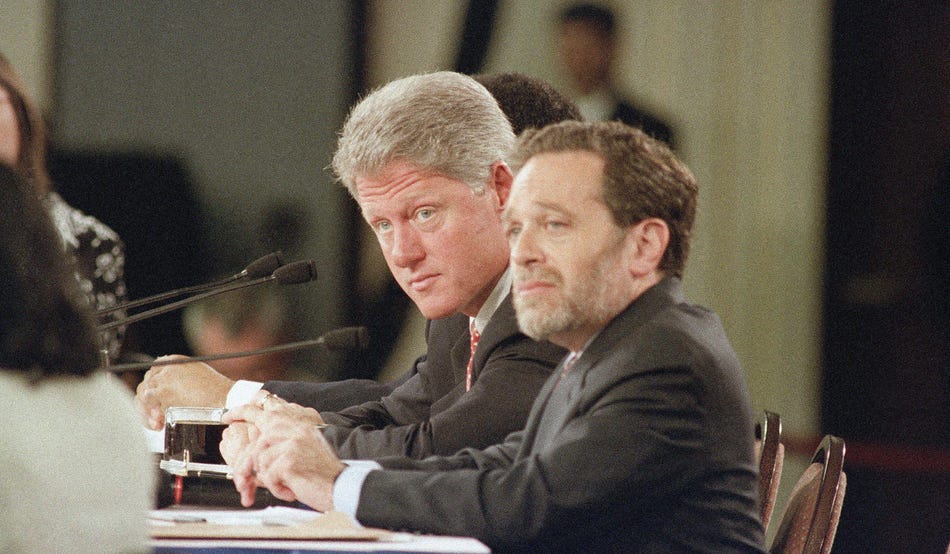 Reich with Bill Clinton, 1993. Image: Associated Press / Alamy