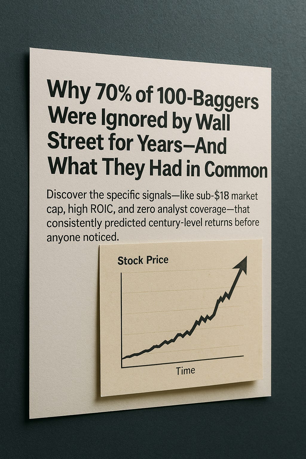 100배거의 70%가 수년간 월스트리트에서 무시당한 이유와 그들의 공통점