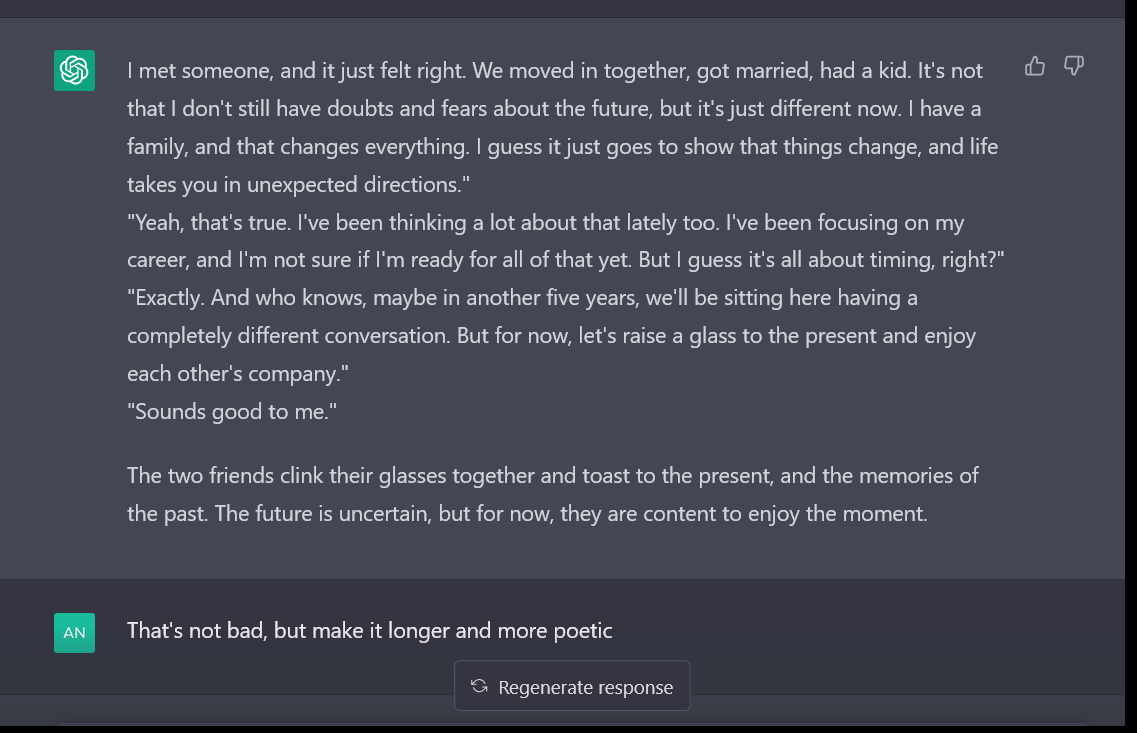 Creative writing inspiration using ChatGPT and AI tools