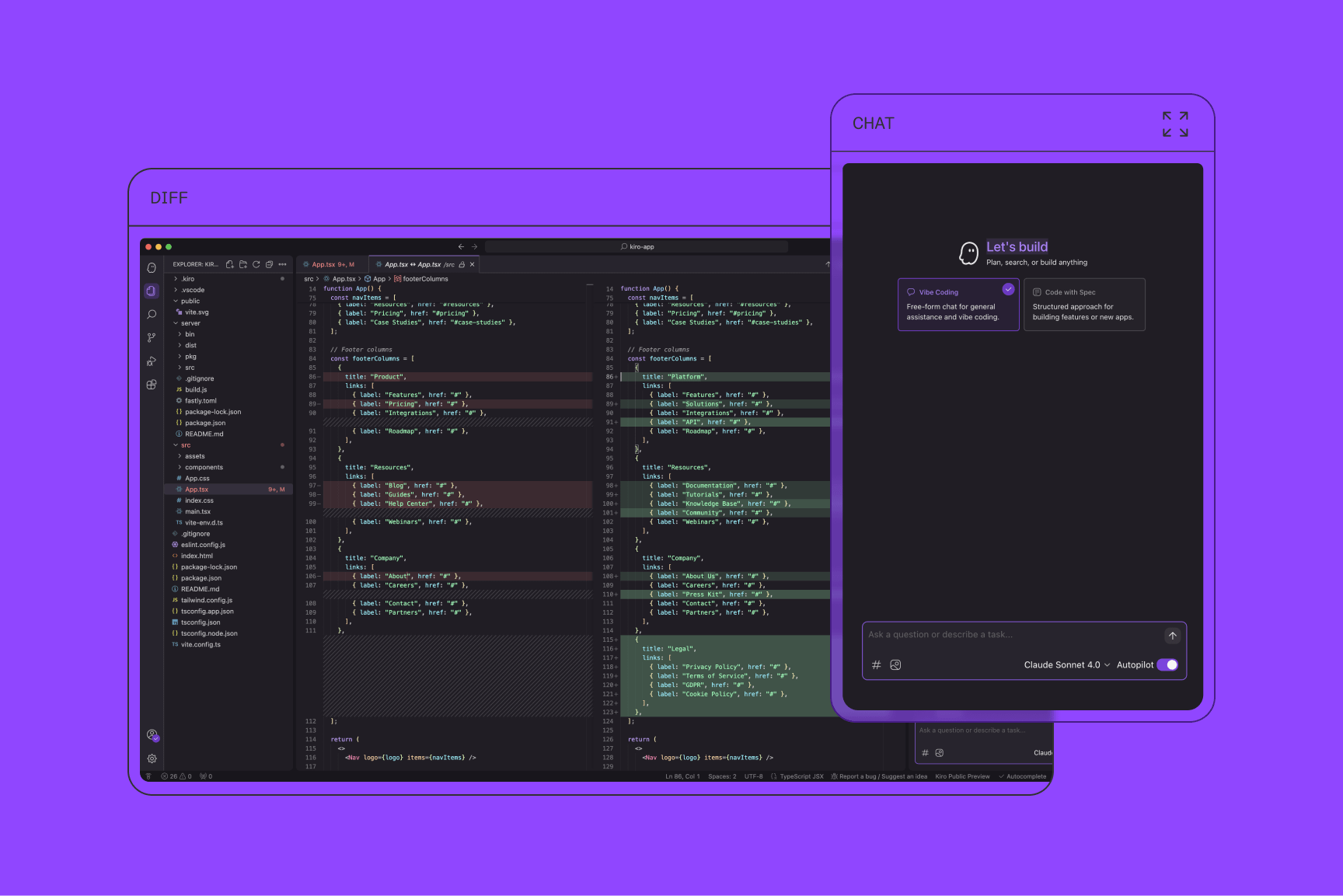 Kiro IDE Chat Assistant Workspace