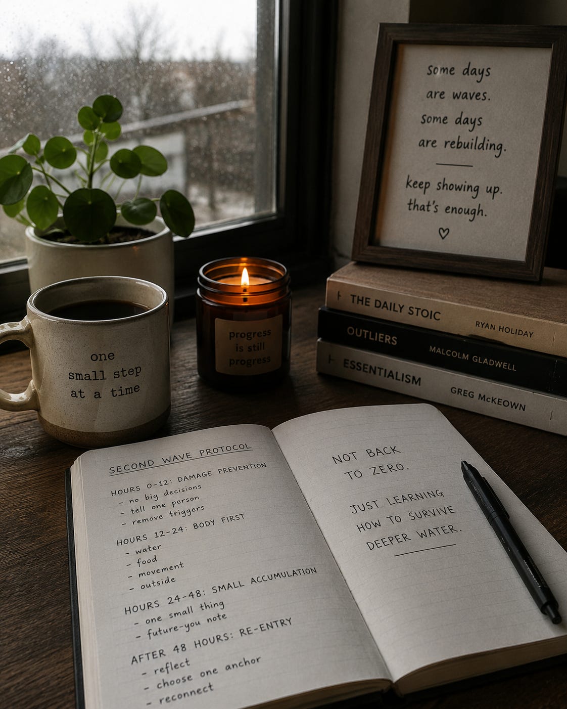 Warm writing desk