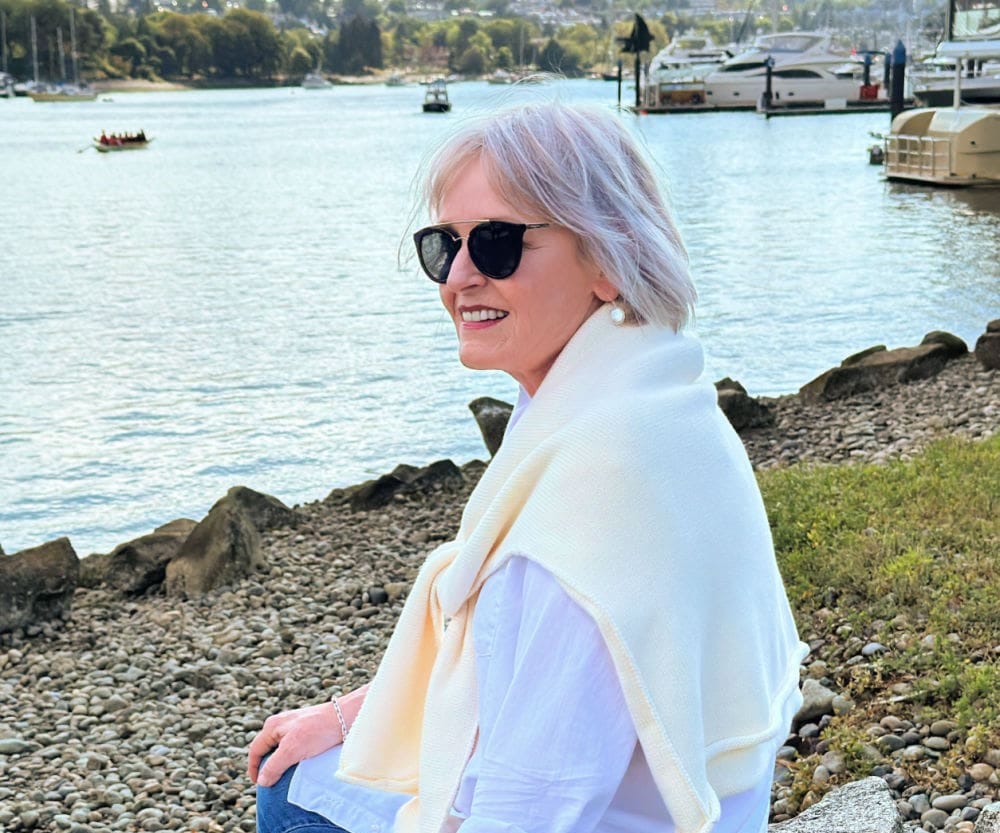 Neutral outfit inspiration for women over 50