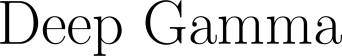 Deep Gamma