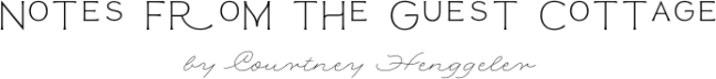 Notes from the Guest Cottage