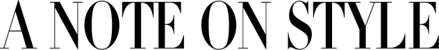 A NOTE ON STYLE