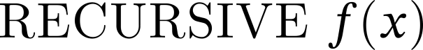 Recursive Function