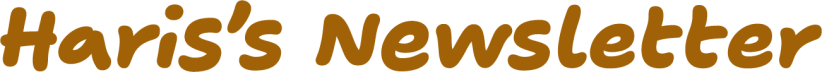 Haris's Newsletter