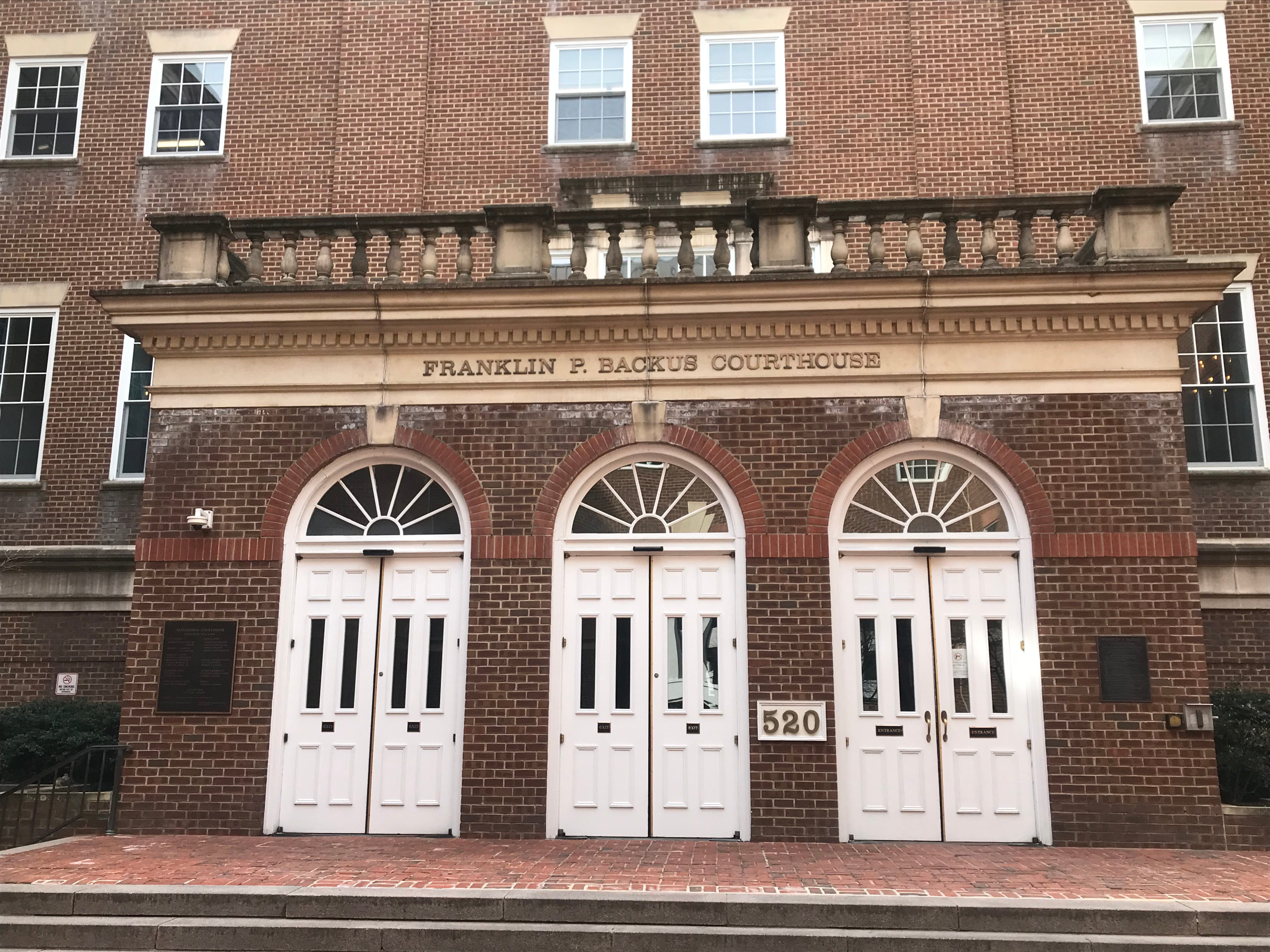 Real-life Alexandria courthouse exterior