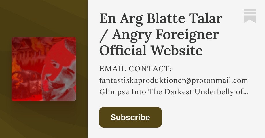 The Sweden Report | Angry Foreigner | Substack