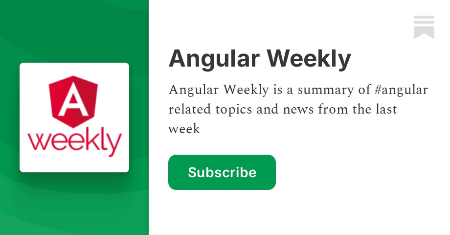 Angular Weekly | Yevhenii Herasymchuk | Substack