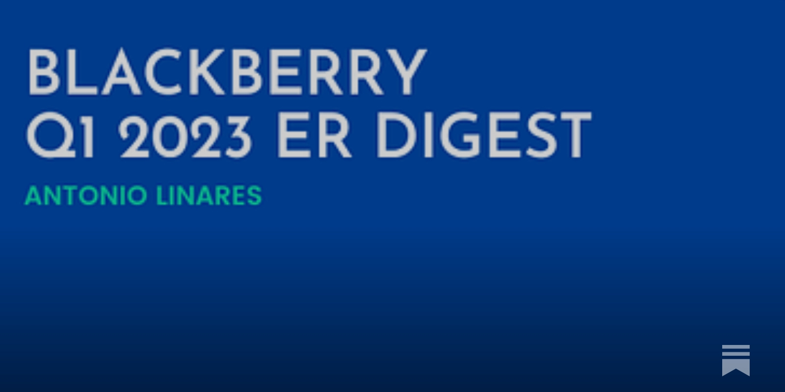BlackBerry (2023) - Projected Figures