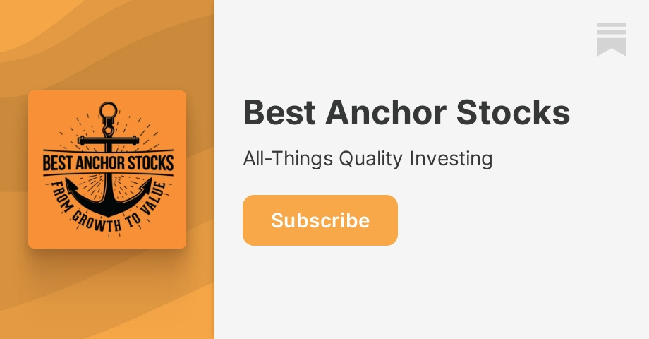 Welcome to the Best Anchor Stocks blog!