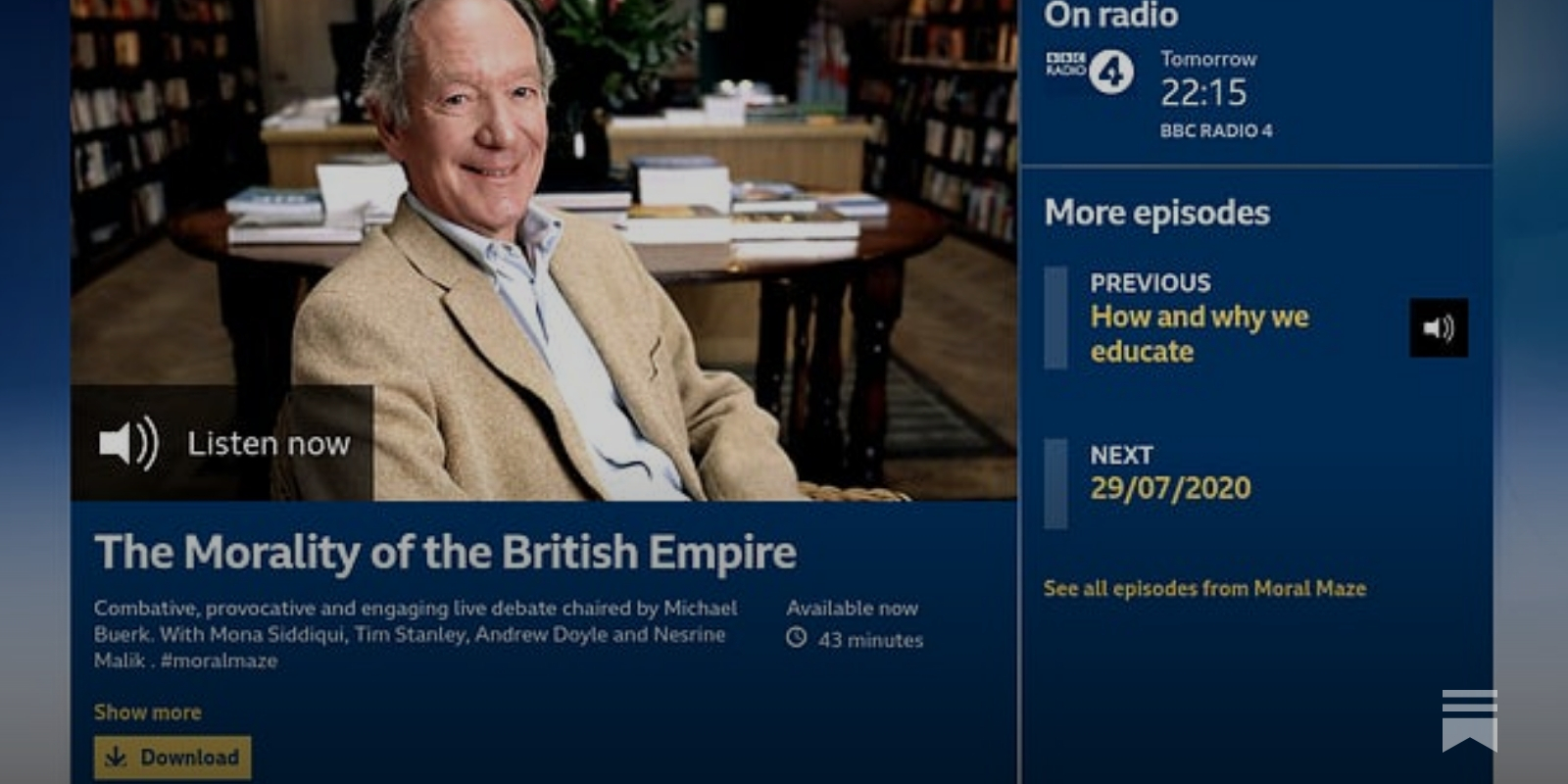 BBC Radio 4 - Moral Maze - Michael Buerk