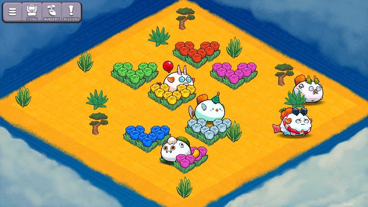 Land game on Axie