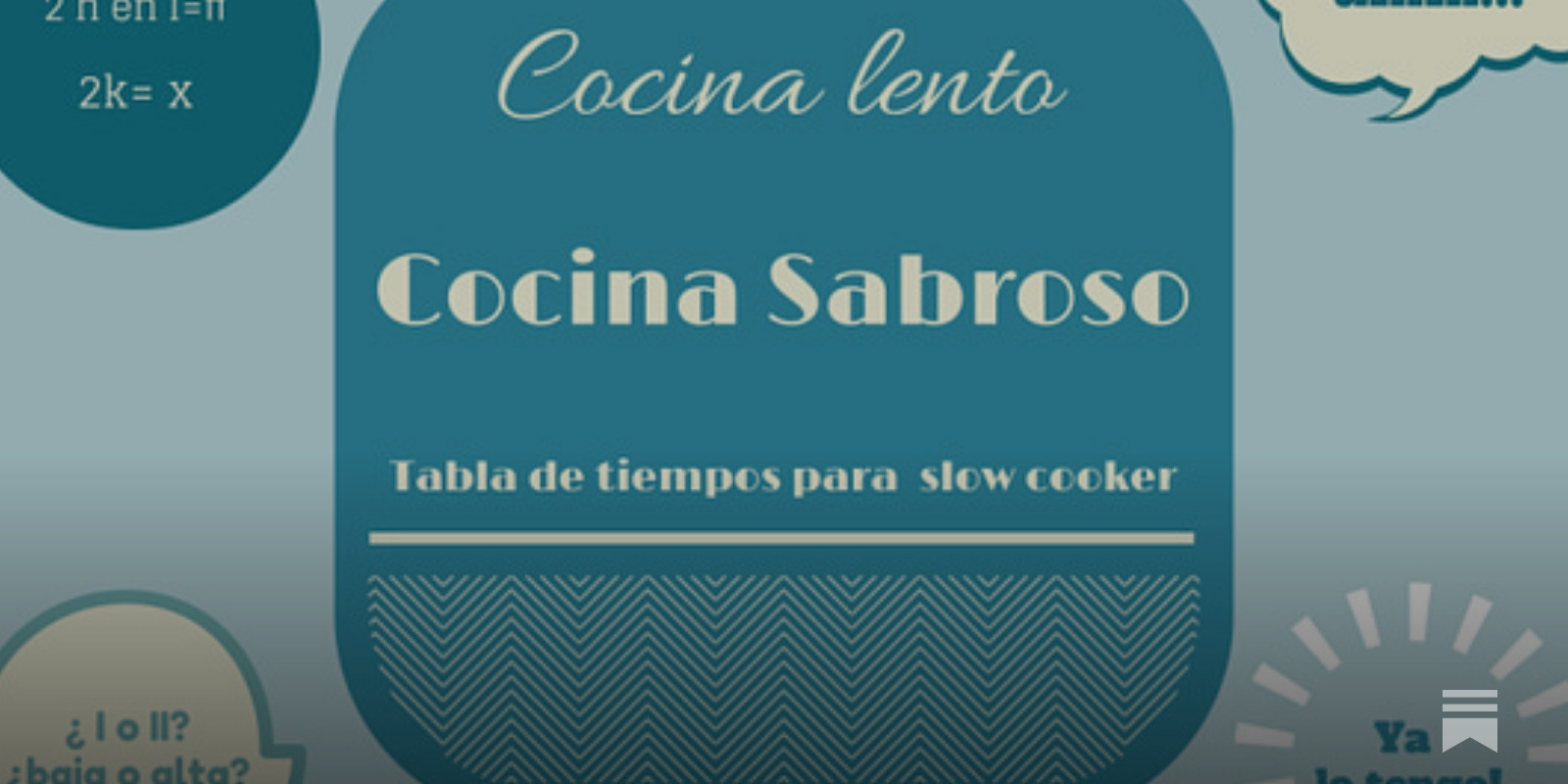 Tabla de tiempos para cocinar en olla de cocción lenta o Crockpot