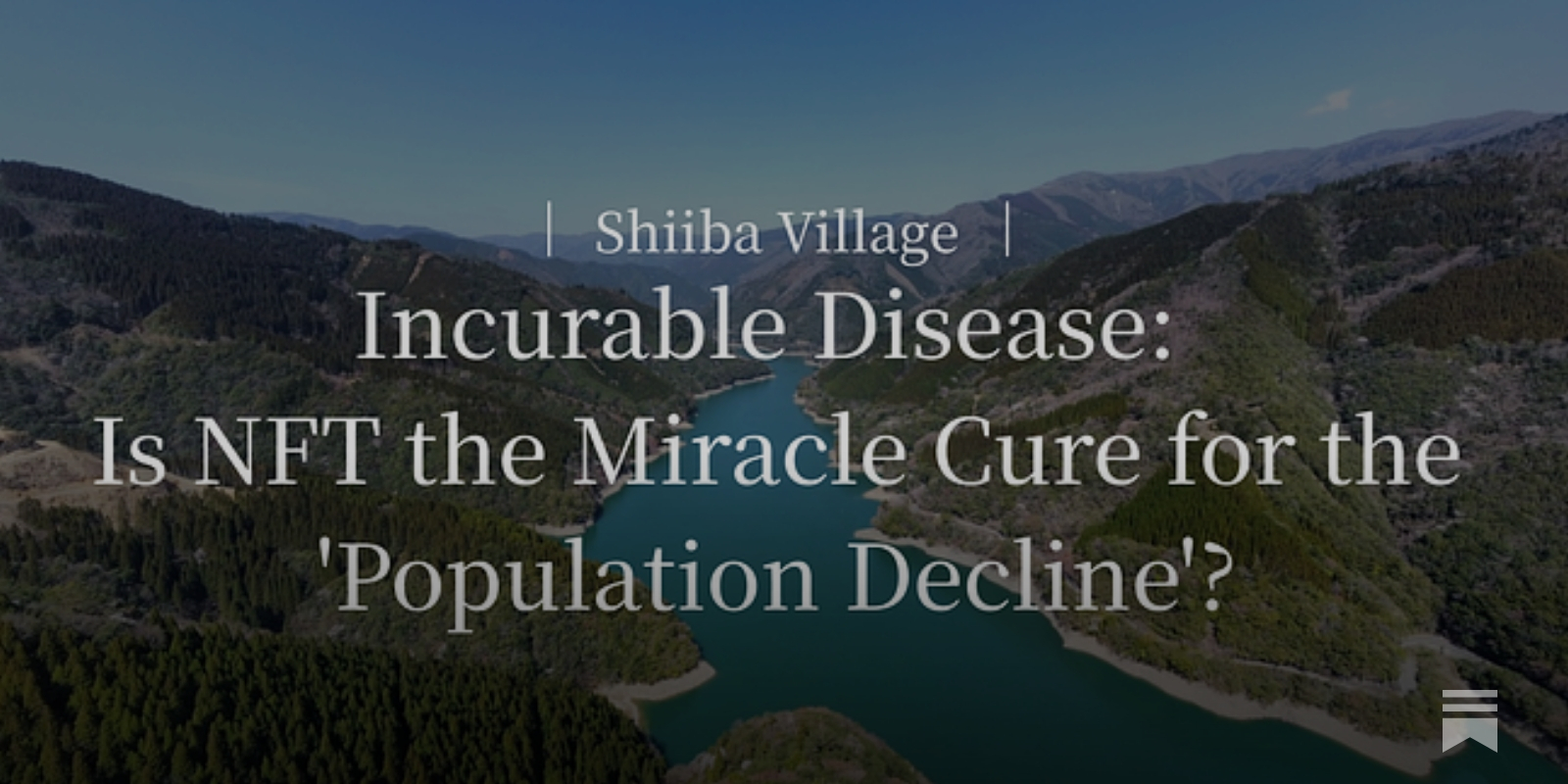 Incurable Disease: Is NFT the Miracle Cure for the 'Population Decline'?