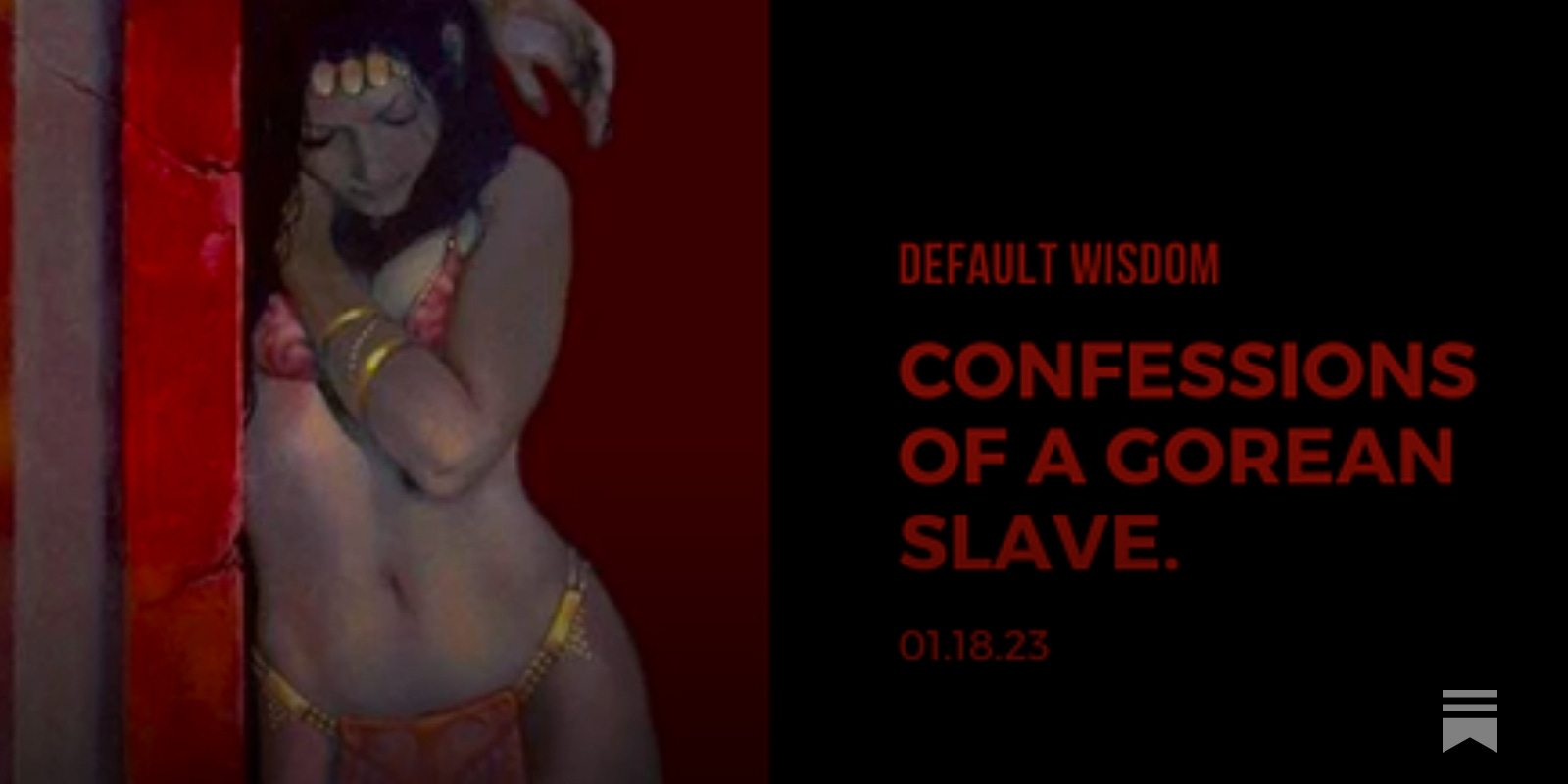 Confessions of a Gorean slave. - default.blog