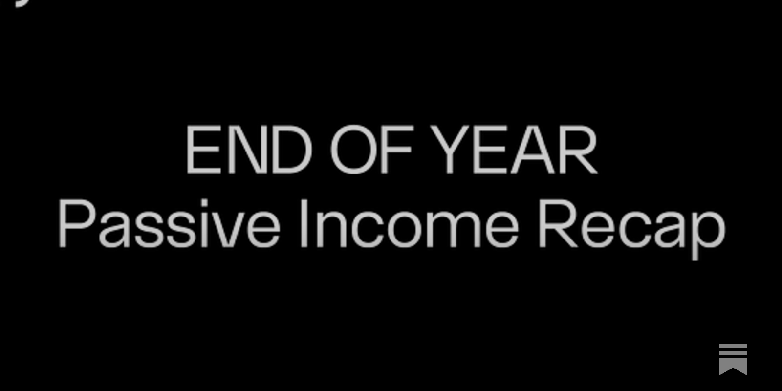 Passive Income 2024 Recap