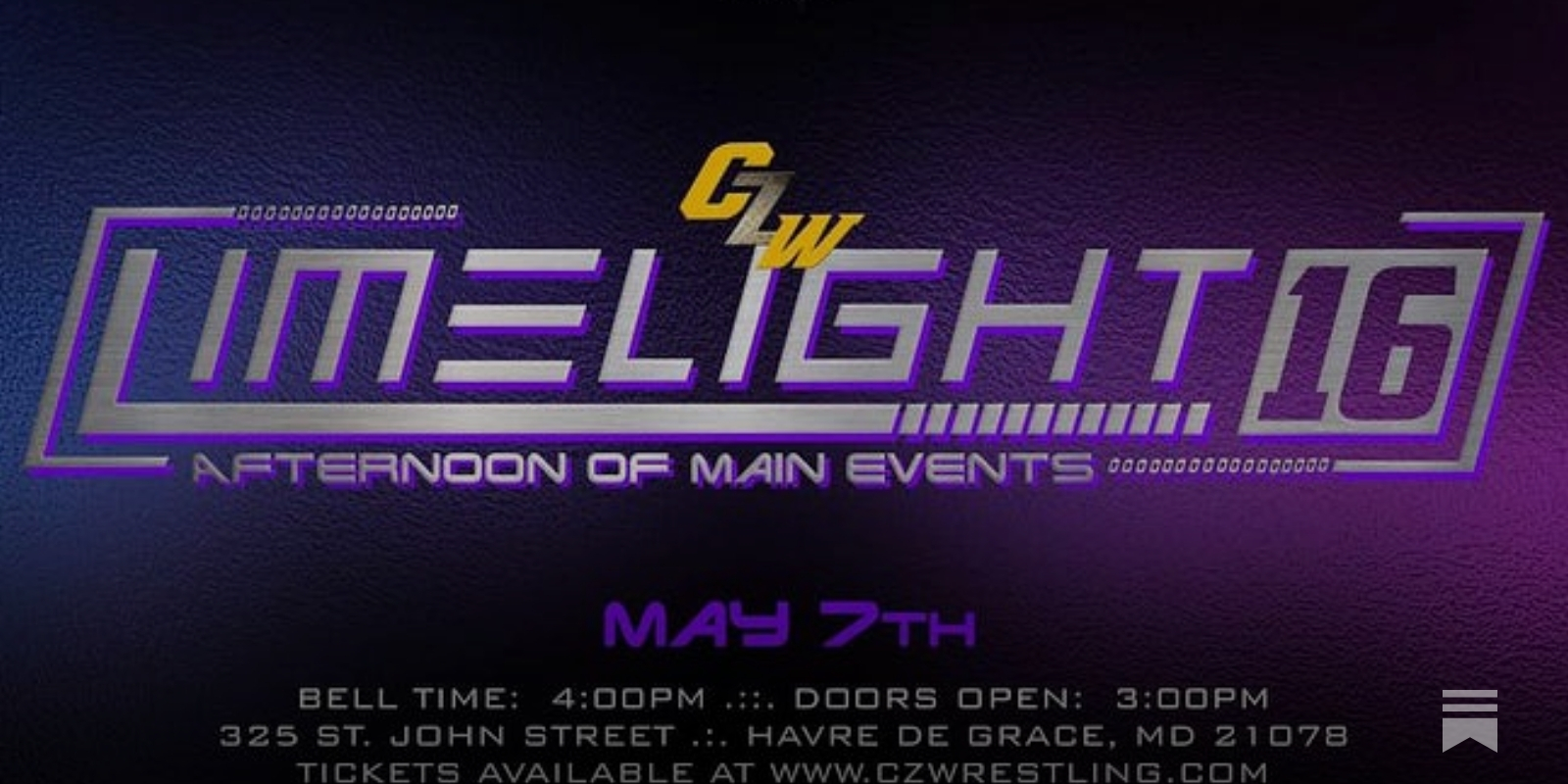 Sunday: CZW Limelight 16 in Havre de Grace