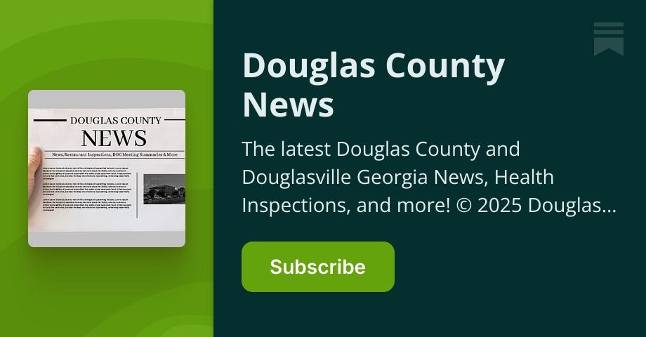 PRESS RELEASE FROM DOUGLAS COUNTY by Eliza D