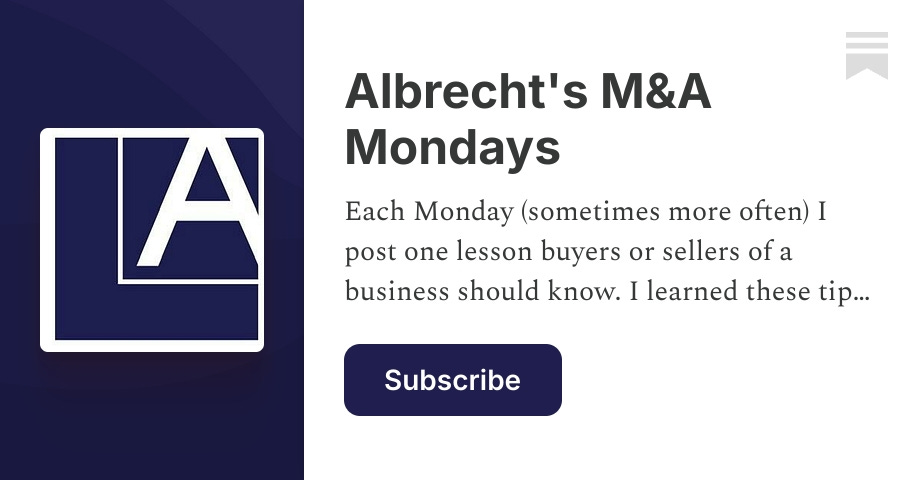 Albrecht's M&A Mondays