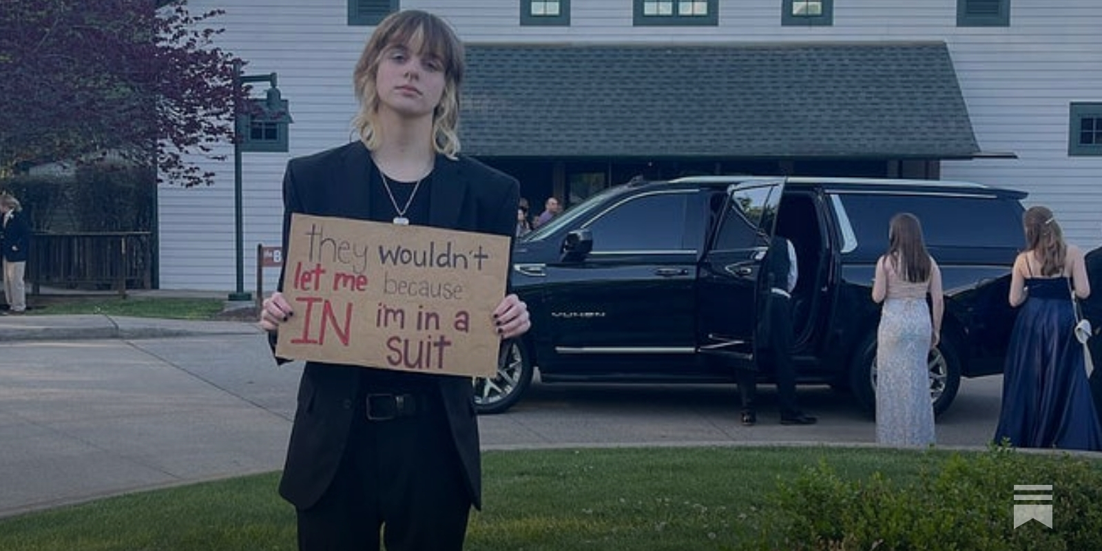 They were banned from prom for wearing a suit and then strangers rallied to  help