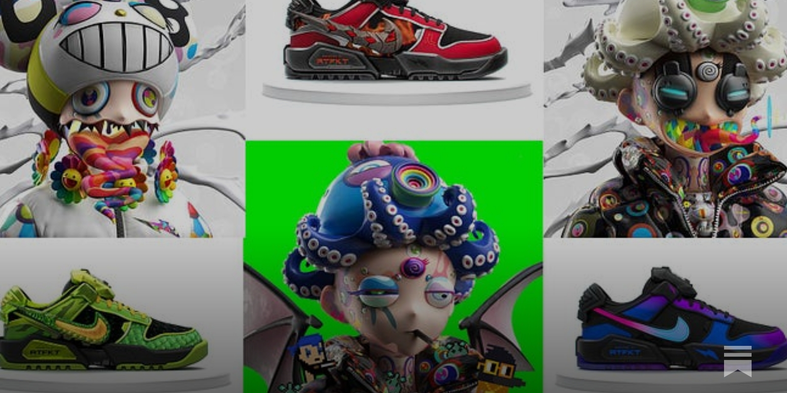 First Look: RTFKT Launches Fully Phygital Fashion Collection With Nike, Takashi  Murakami