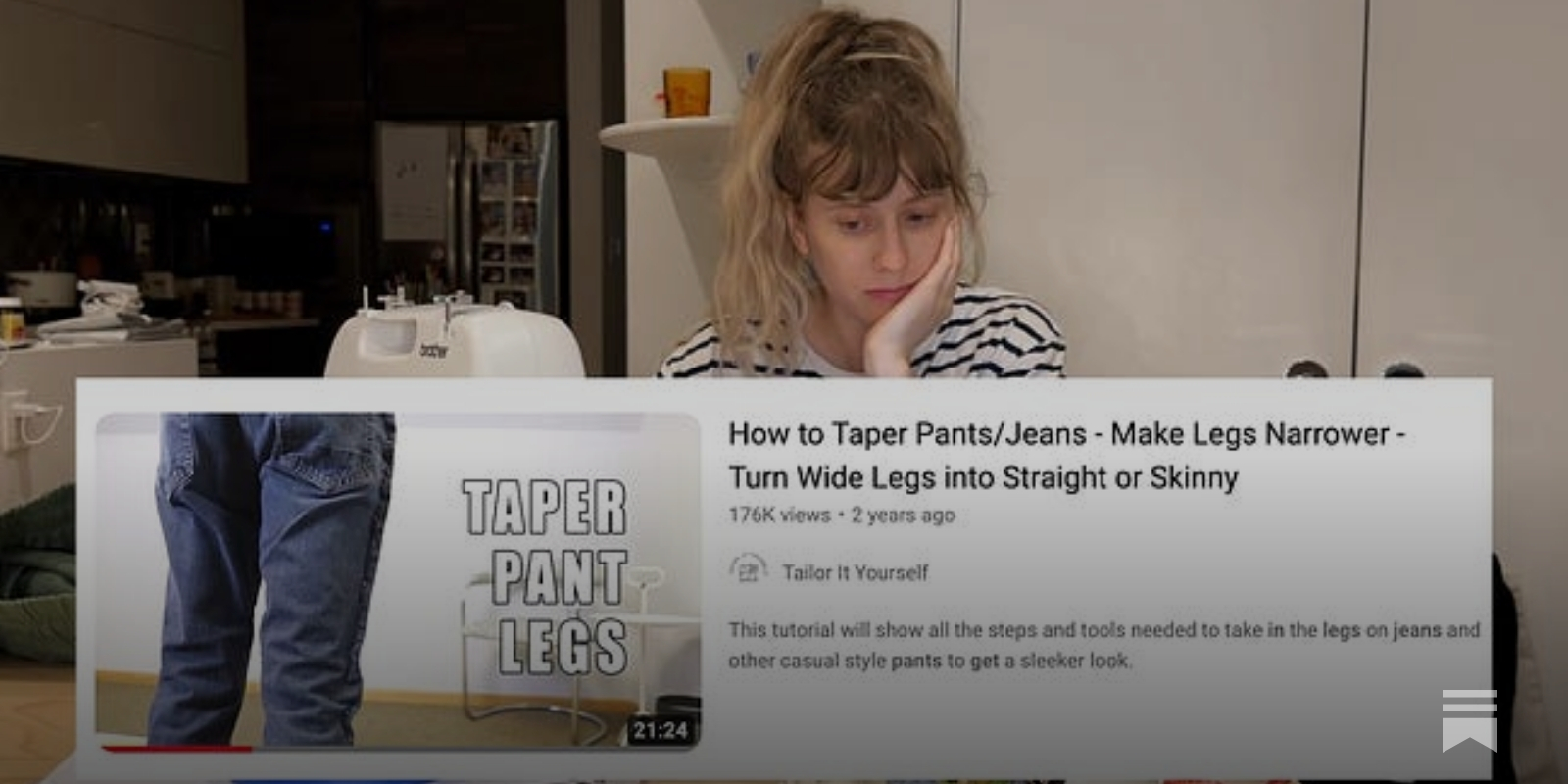 How to Taper Pants/Jeans - Make Legs Narrower - Turn Wide Legs