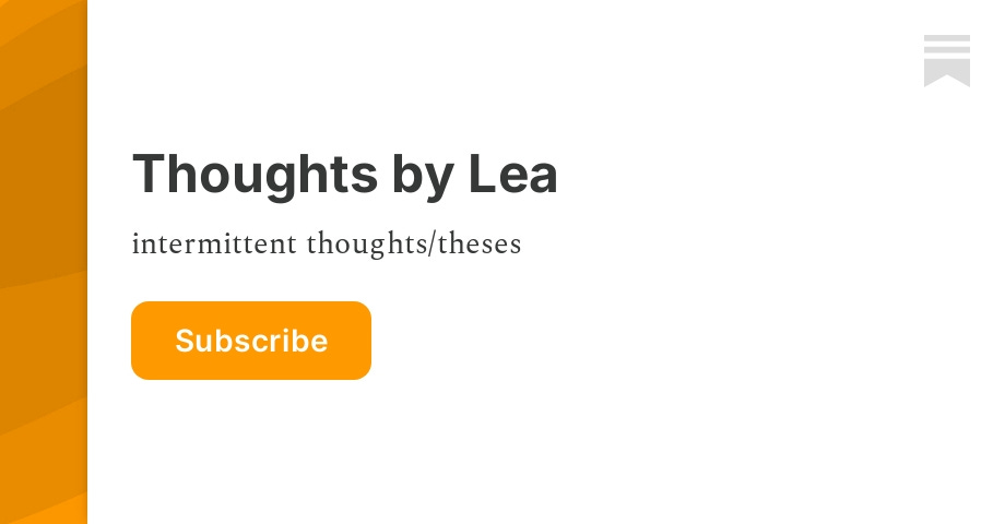 Thumbnail of Thoughts by Lea | Substack