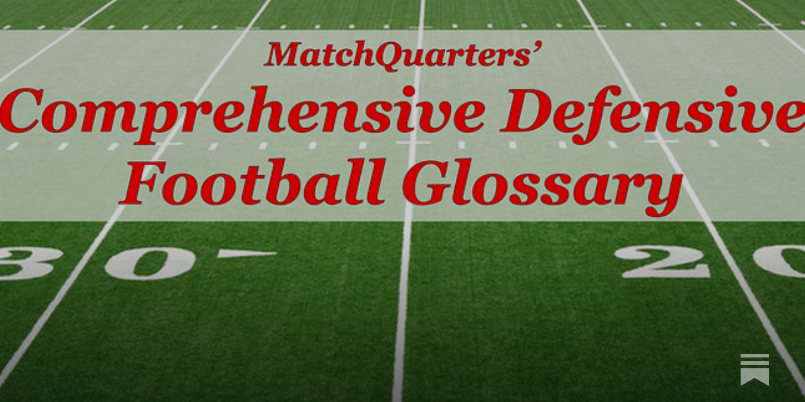 Comprehensive Defensive Football Glossary - MatchQuarters