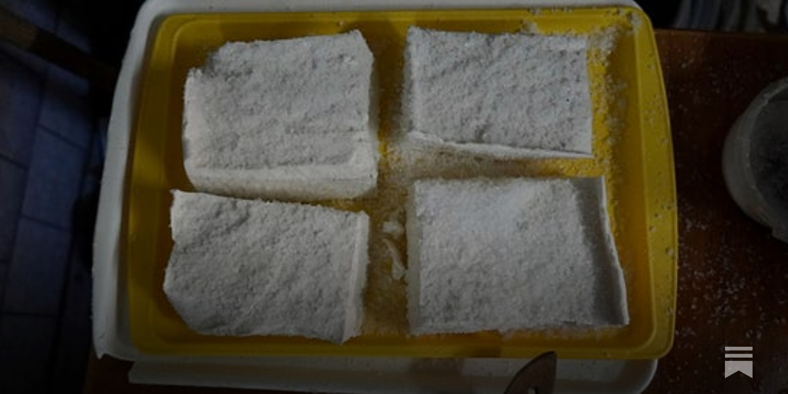 Technique: South Balkan crumbly, brine-aged “white cheese”.