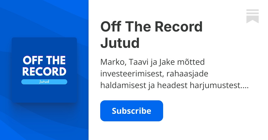 Off The Record Jutud | Marko Oolo | Substack