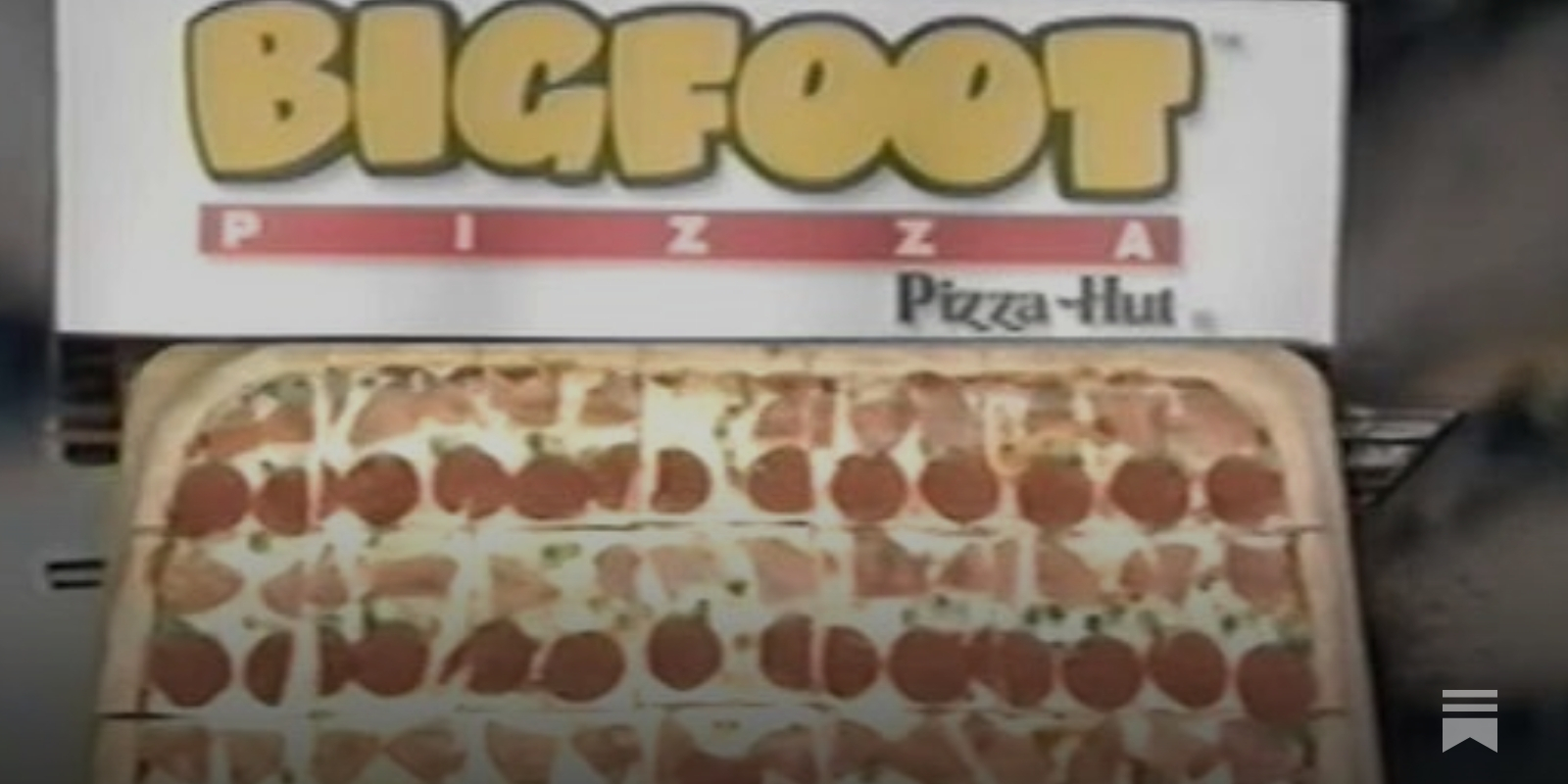Pizza Hut Bigfoot Pizza Carryout Bag 1993