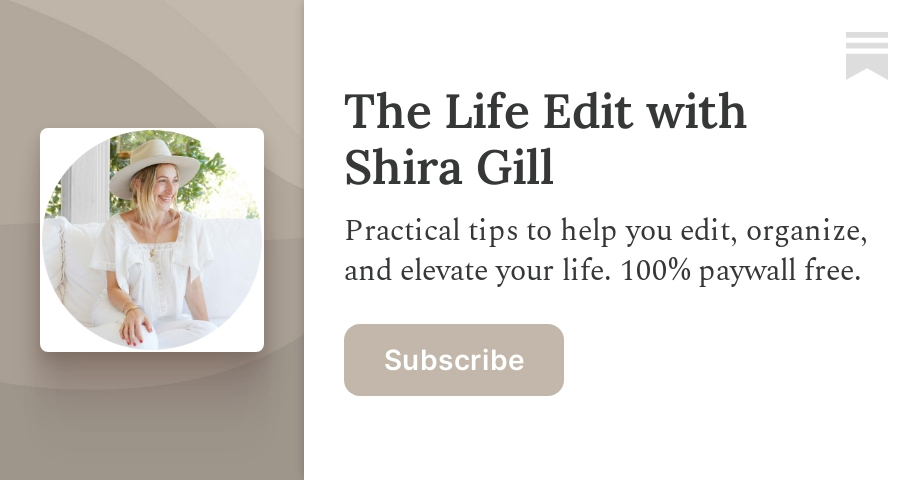 Williams Sonoma x Minimalista - Shira Gill - Organize your home