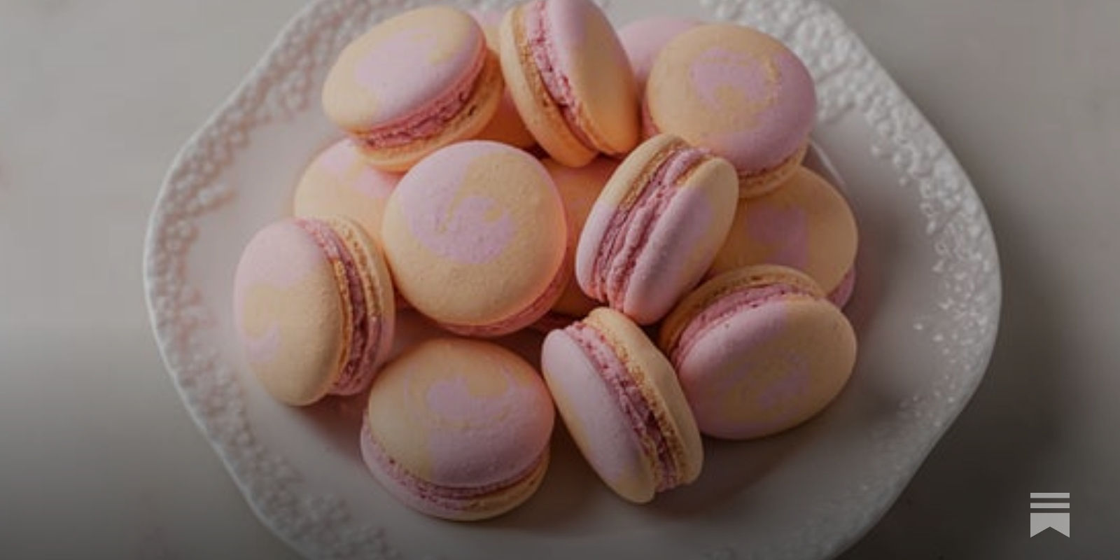 Peach Raspberry Macarons - Style Sweet