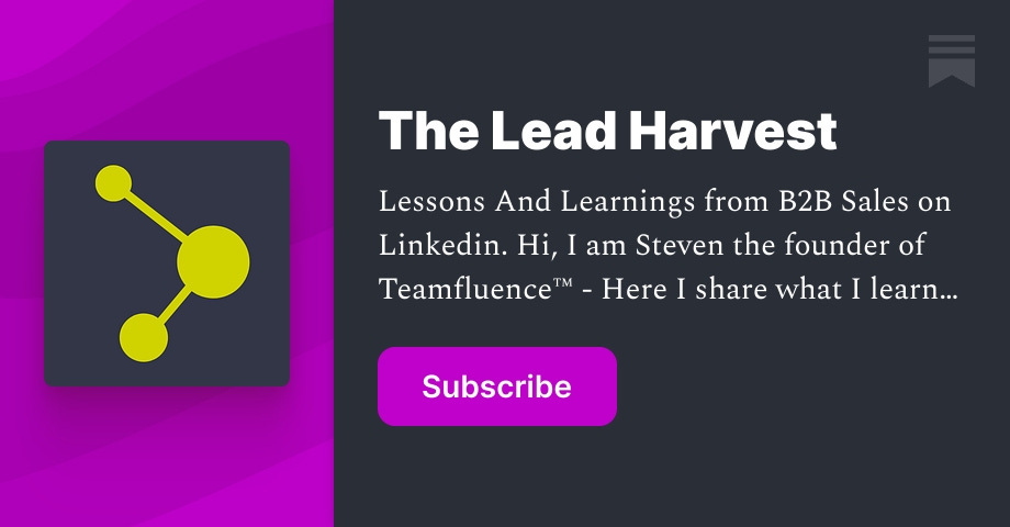 The Lead Harvest | Steven Morell | Substack