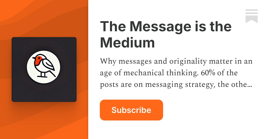 The Message is the Medium | Robin Moroney | Substack