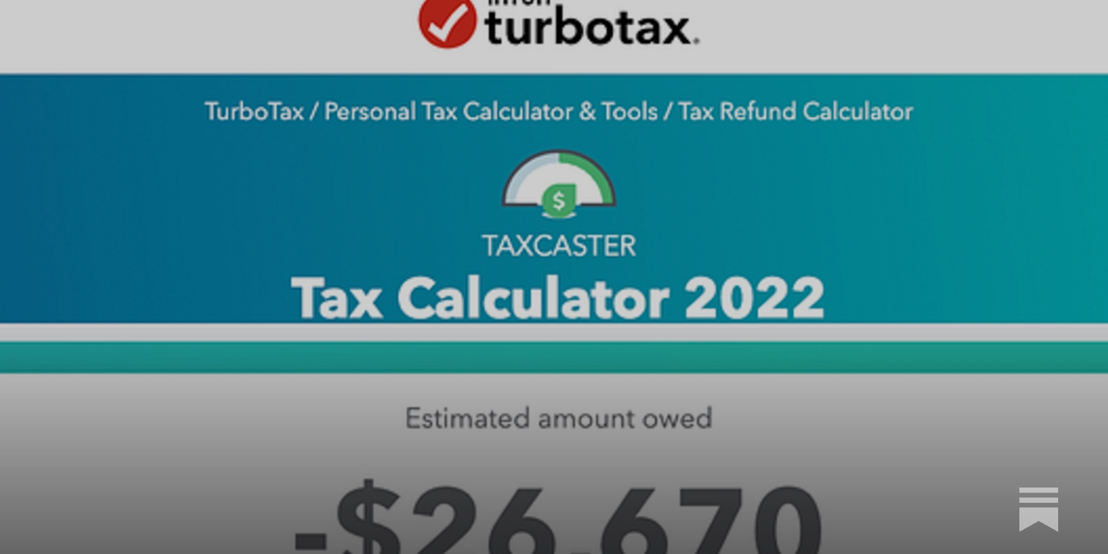 Turbotax estimator top