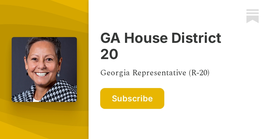 GA House District 20 | Charlice Byrd | Substack