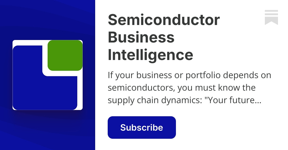Semiconductor Business Intelligence | Claus Aasholm | Substack