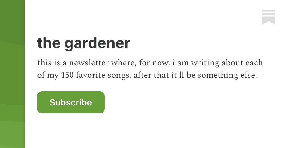 the gardener | Dan Solomon | Substack