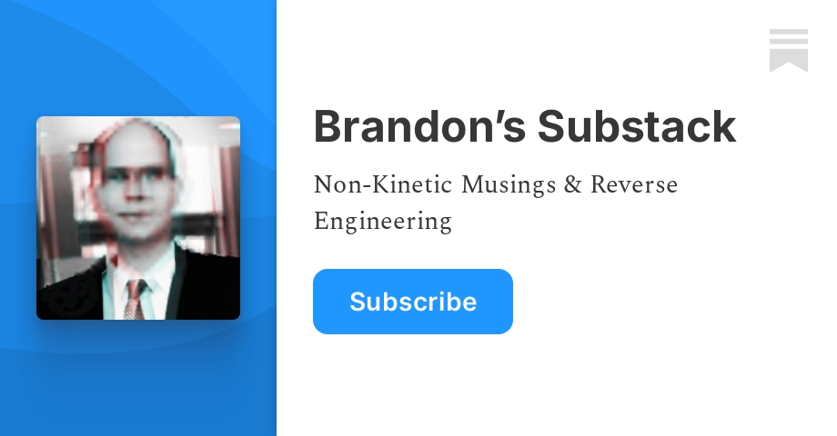 Brandon’s Substack | Brandon Iglesias, Chem.E. | Substack